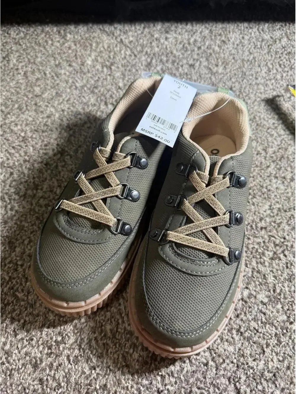 OshKosh B'gosh Kid's Khaki and Green Trainer